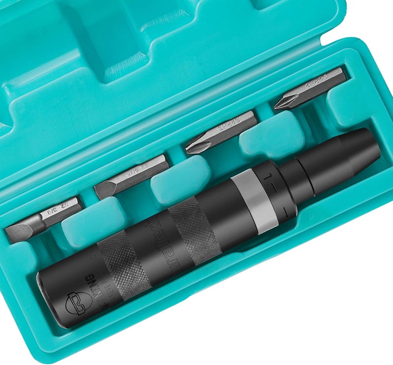 DURATECH 3/8 Inch Drive Manual Impact Driver, Reversible Hand Screwdriver Set, with S2 Steel Bits, 5-Piece, for Tighten/Rusted Fasteners, Organized in Storage Case - Image 1